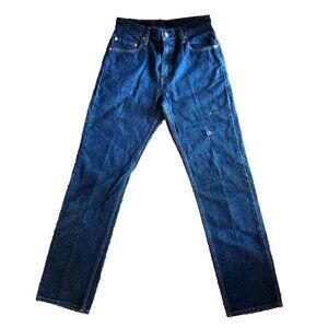 Mens 505 Blue Jeans 30x32 Straight Leg AS IS Distressed READ